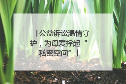 公益诉讼温情守护，为母爱撑起“私密空间”