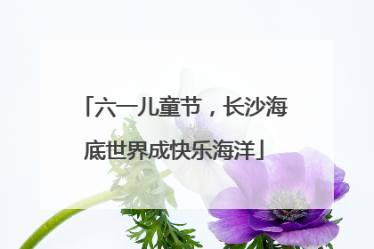 六一儿童节，长沙海底世界成快乐海洋