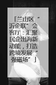兰山区“沂企联”会客厅：汇聚民企出海新动能，打造跨境发展“强磁场”