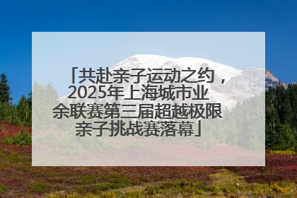 共赴亲子运动之约，2025年上海城市业余联赛第三届超越极限亲子挑战赛落幕
