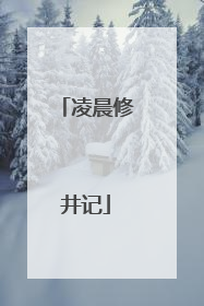 凌晨修井记