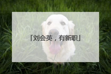 刘会英，有新职