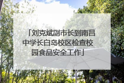 刘克斌副市长到南昌中学长白岛校区检查校园食品安全工作