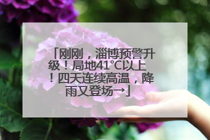 刚刚，淄博预警升级！局地41℃以上！四天连续高温，降雨又登场→