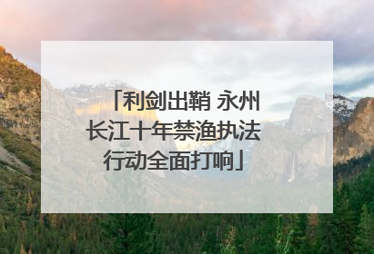 利剑出鞘 永州长江十年禁渔执法行动全面打响
