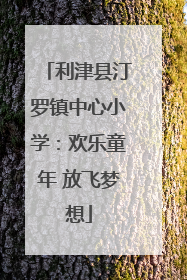 利津县汀罗镇中心小学：欢乐童年 放飞梦想