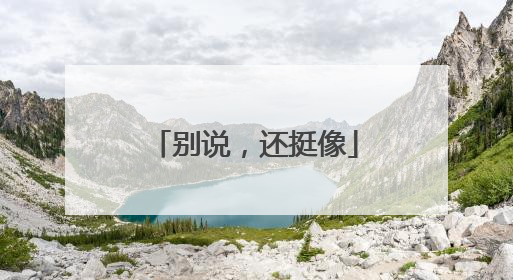 别说，还挺像