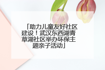 助力儿童友好社区建设！武汉东西湖青草湖社区举办环保主题亲子活动