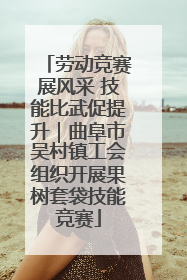 劳动竞赛展风采 技能比武促提升｜曲阜市吴村镇工会组织开展果树套袋技能竞赛