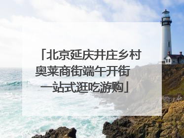 北京延庆井庄乡村奥莱商街端午开街 一站式逛吃游购