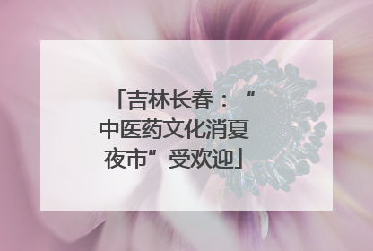 吉林长春：“中医药文化消夏夜市”受欢迎
