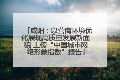 咸阳：以营商环境优化展现高质量发展新面貌 上榜“中国城市网络形象指数”报告