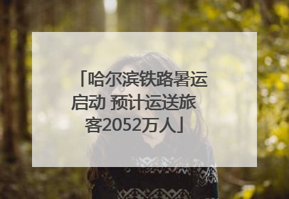 哈尔滨铁路暑运启动 预计运送旅客2052万人