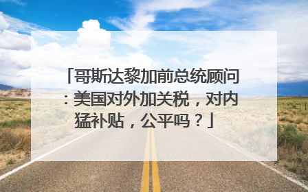 哥斯达黎加前总统顾问：美国对外加关税，对内猛补贴，公平吗？