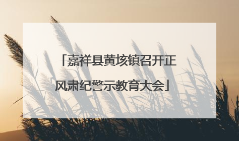 嘉祥县黄垓镇召开正风肃纪警示教育大会