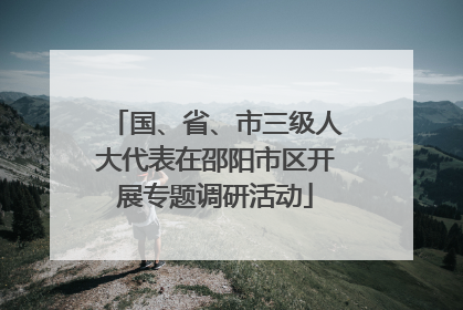 国、省、市三级人大代表在邵阳市区开展专题调研活动