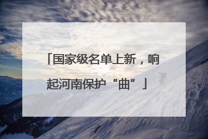 国家级名单上新，响起河南保护“曲”