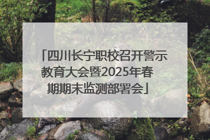 四川长宁职校召开警示教育大会暨2025年春期期末监测部署会