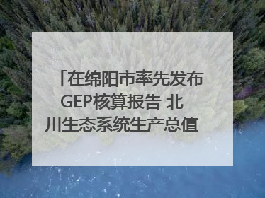 在绵阳市率先发布GEP核算报告 北川生态系统生产总值达590亿元｜新闻发布最前线