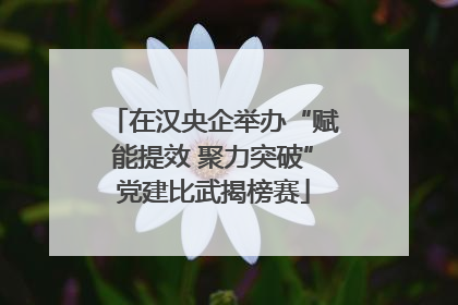 在汉央企举办“赋能提效 聚力突破”党建比武揭榜赛