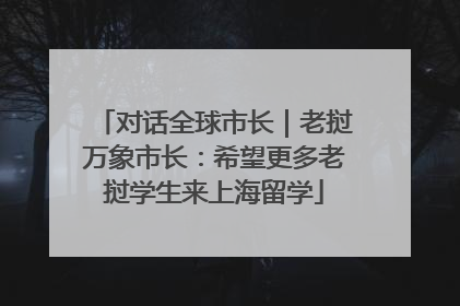对话全球市长｜老挝万象市长：希望更多老挝学生来上海留学