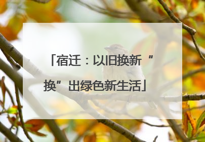 宿迁：以旧换新“换”出绿色新生活