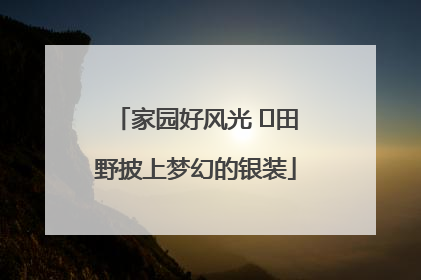 家园好风光 ⎮田野披上梦幻的银装