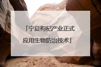 宁夏枸杞产业正式应用生物防治技术