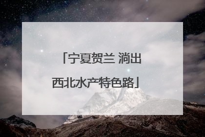 宁夏贺兰 淌出西北水产特色路