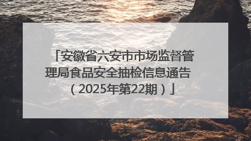 安徽省六安市市场监督管理局食品安全抽检信息通告（2025年第22期）