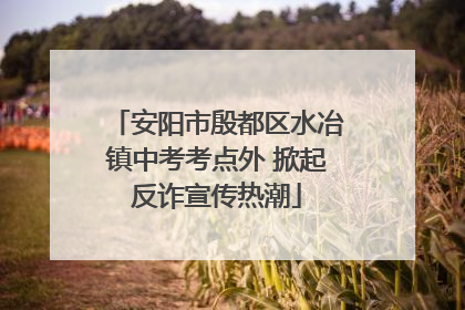 安阳市殷都区水冶镇中考考点外 掀起反诈宣传热潮