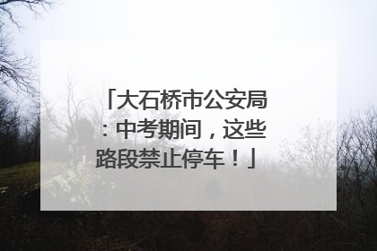大石桥市公安局：中考期间，这些路段禁止停车！