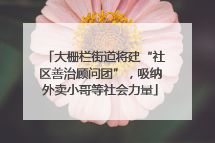 大栅栏街道将建“社区善治顾问团”，吸纳外卖小哥等社会力量