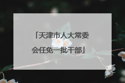 天津市人大常委会任免一批干部