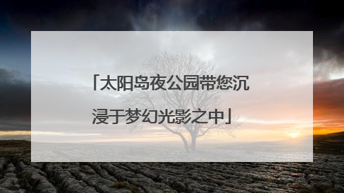 太阳岛夜公园带您沉浸于梦幻光影之中