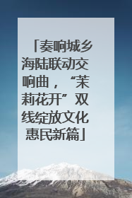 奏响城乡海陆联动交响曲，“茉莉花开”双线绽放文化惠民新篇