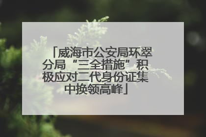 威海市公安局环翠分局“三全措施”积极应对二代身份证集中换领高峰