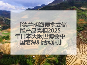 德兰明海便携式储能产品亮相2025年日本大阪世博会中国馆深圳活动周