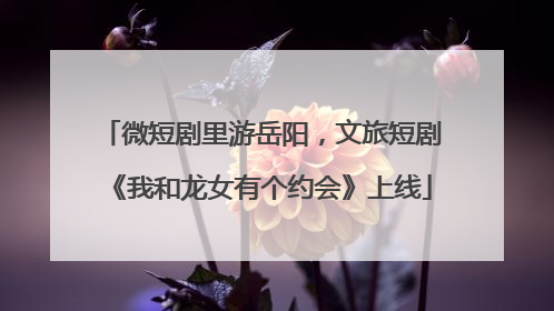 微短剧里游岳阳，文旅短剧《我和龙女有个约会》上线