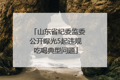 山东省纪委监委公开曝光5起违规吃喝典型问题