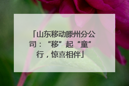 山东移动滕州分公司：“移”起“童”行，惊喜相伴