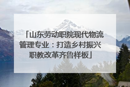 山东劳动职院现代物流管理专业：打造乡村振兴职教改革齐鲁样板