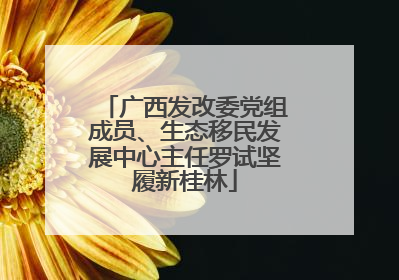 广西发改委党组成员、生态移民发展中心主任罗试坚履新桂林