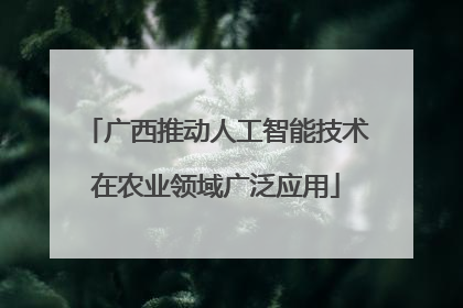 广西推动人工智能技术在农业领域广泛应用