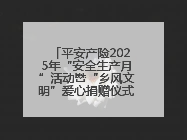 平安产险2025年“安全生产月”活动暨“乡风文明”爱心捐赠仪式在菏泽单县举行