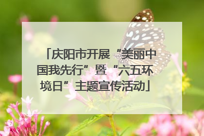 庆阳市开展“美丽中国我先行”暨“六五环境日”主题宣传活动