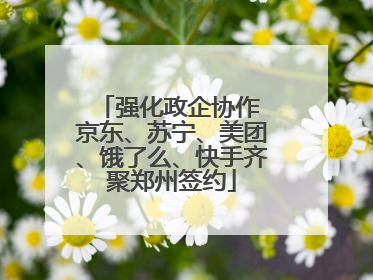 强化政企协作 京东、苏宁、美团、饿了么、快手齐聚郑州签约