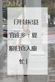 开封杞县官庄乡：夏粮归仓入廪忙