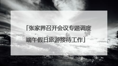 张家界召开会议专题调度端午假日旅游接待工作