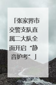 张家界市交警支队直属二大队全面开启“静音护考”